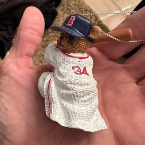 David Ortiz Boston Red Sox Teddy Bear Christmas Ornament MLB